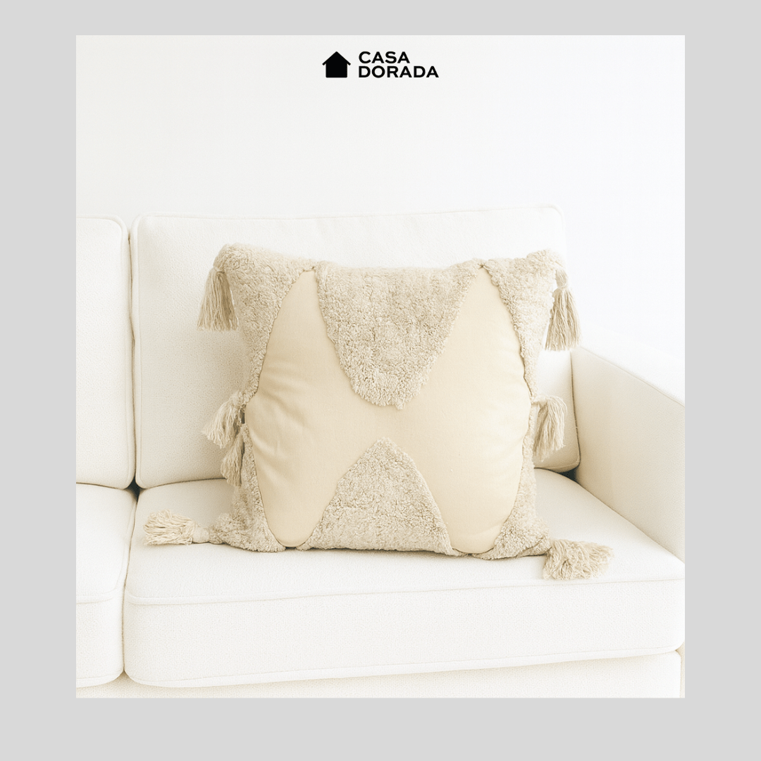 Cojín Geométrico Nude - Casa Dorada
