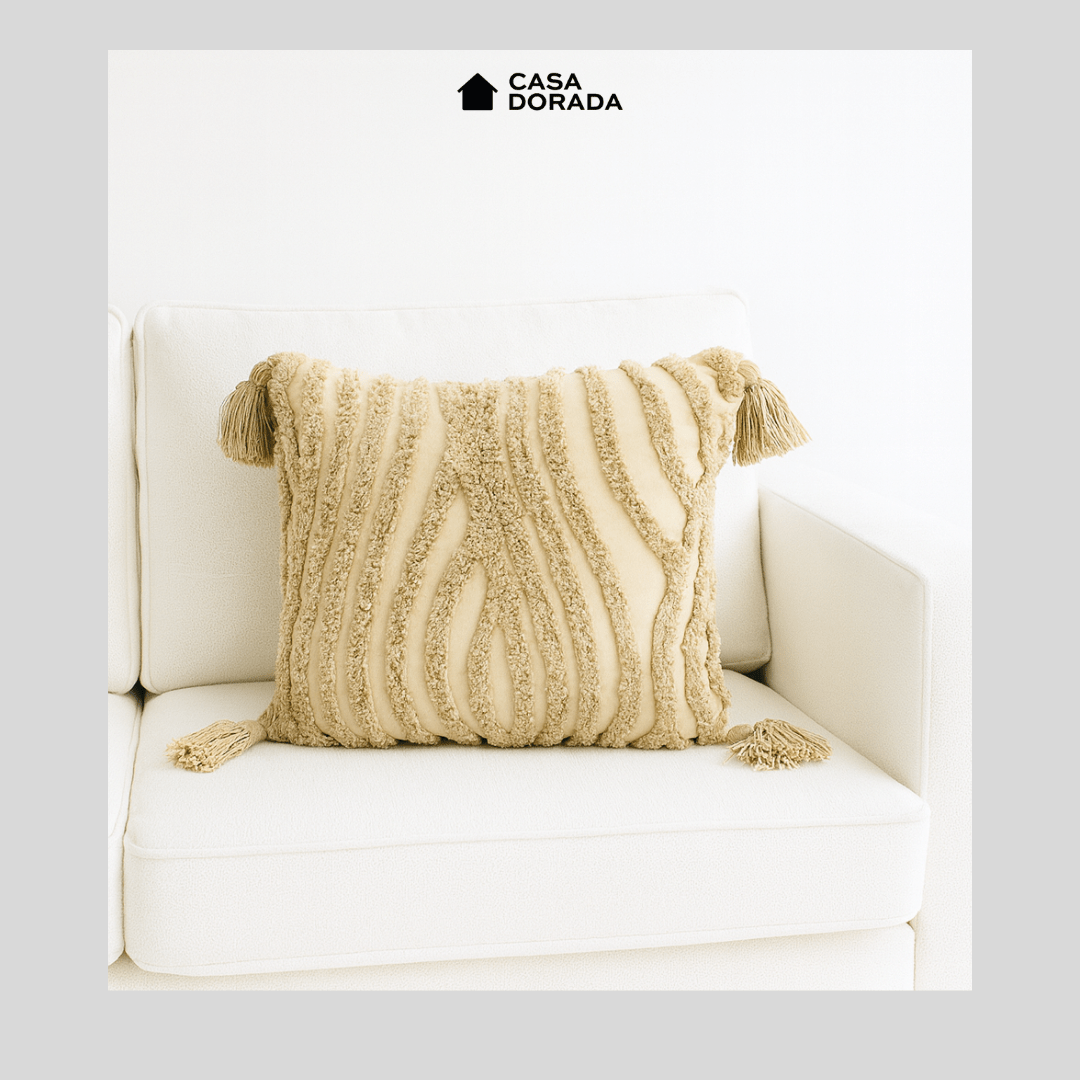 Cojín Ondas Nude - Casa Dorada