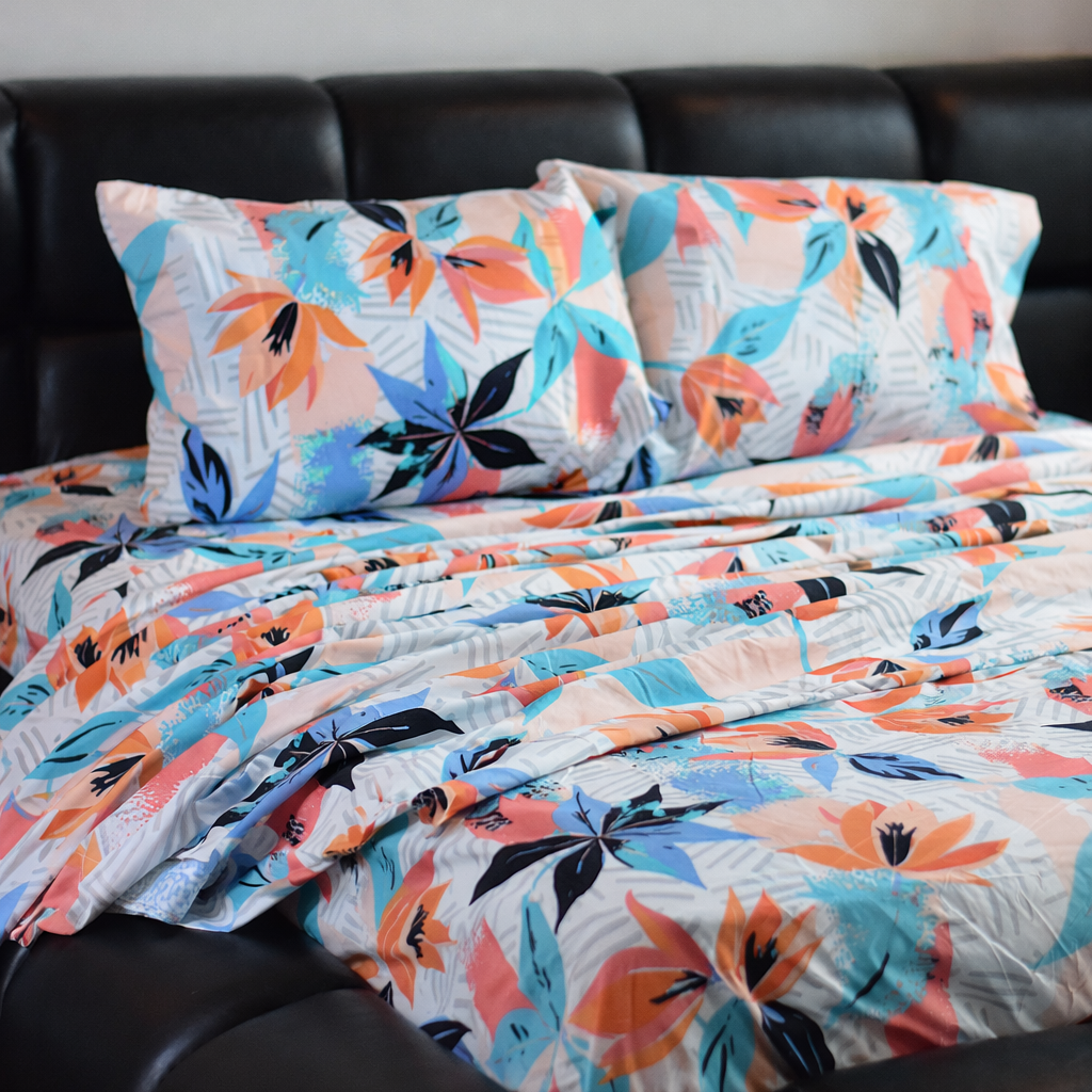 Juego de Sábanas Silver Estampada 50% algodón y 50% microfibra | Casa Dorada - Casa Dorada