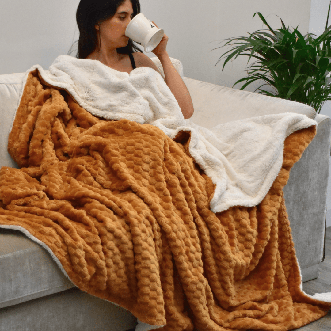 Cobija Ovejera 3D - Cobija Térmica y Gruesa de 1.80x2.30 Metros | Casa Dorada - Casa Dorada