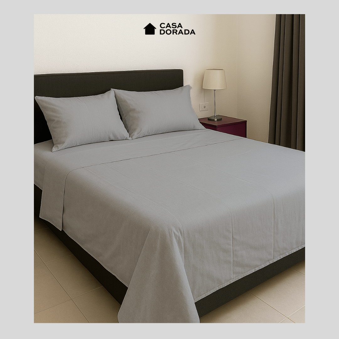 Juego de Sábanas Platinum 100% algodón - Casa Dorada