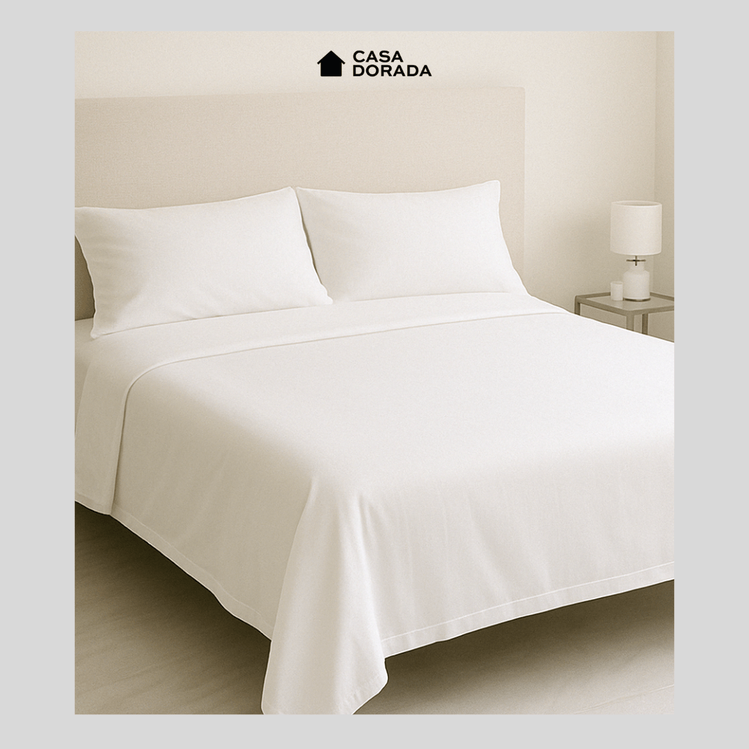 Juego de Sábanas Platinum 100% algodón - Casa Dorada