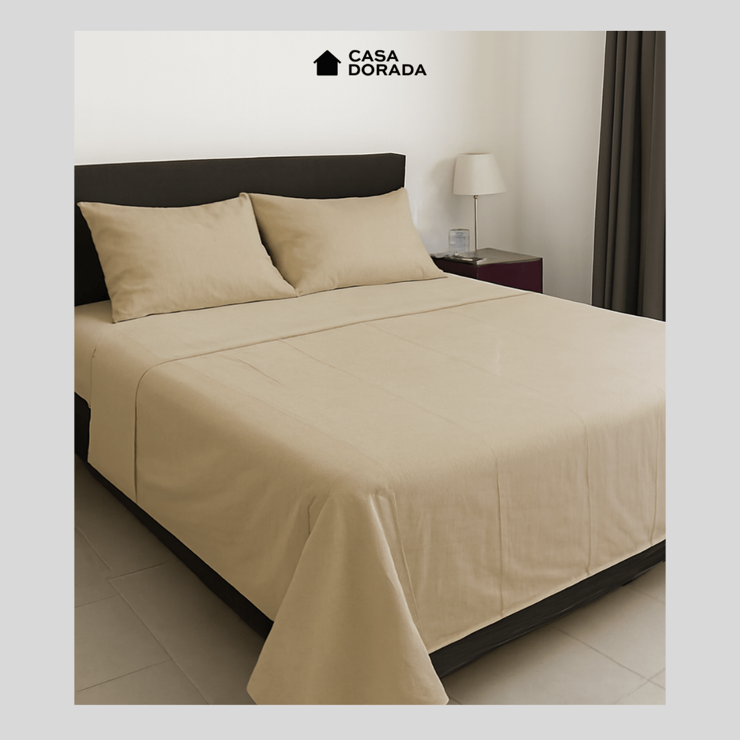 Juego de Sábanas Platinum 100% algodón - Casa Dorada