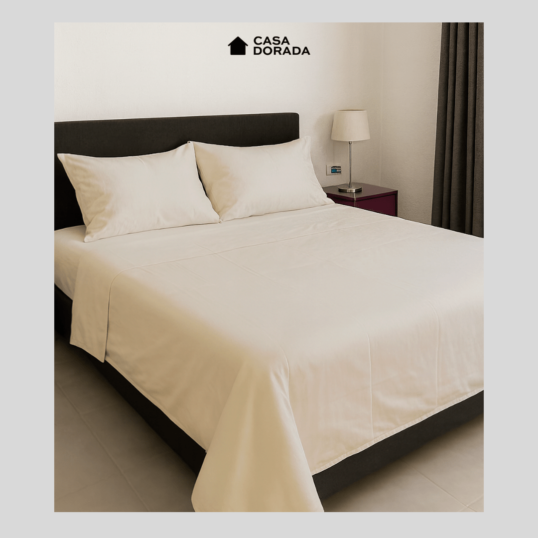 Juego de Sábanas Platinum 100% algodón - Casa Dorada