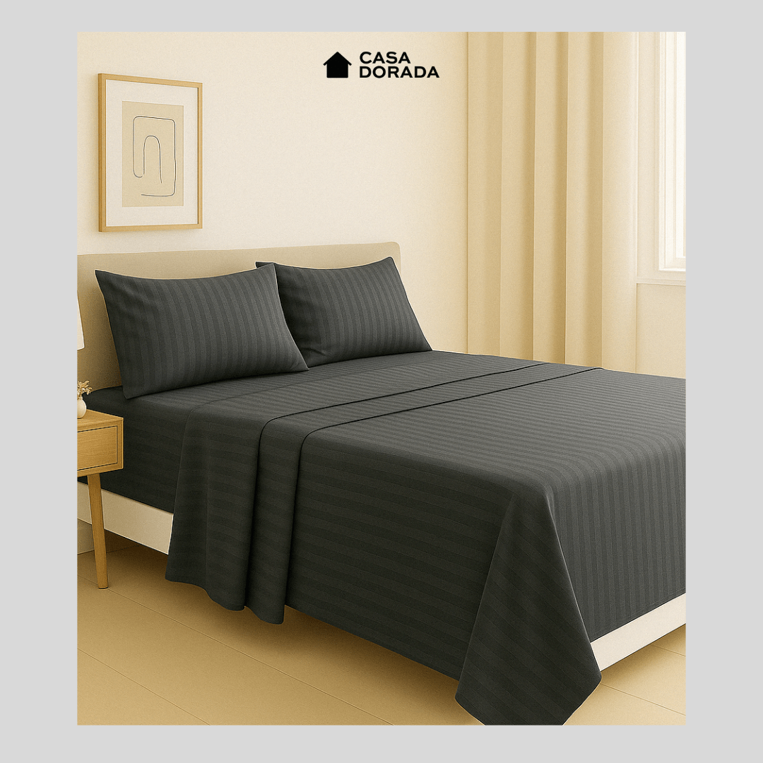 Juego Sabana Silver Unicolor - Casa Dorada