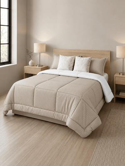 Plumón 6 Piezas para Cama con sábana enresortada y fundas | Casa Dorada - Casa Dorada